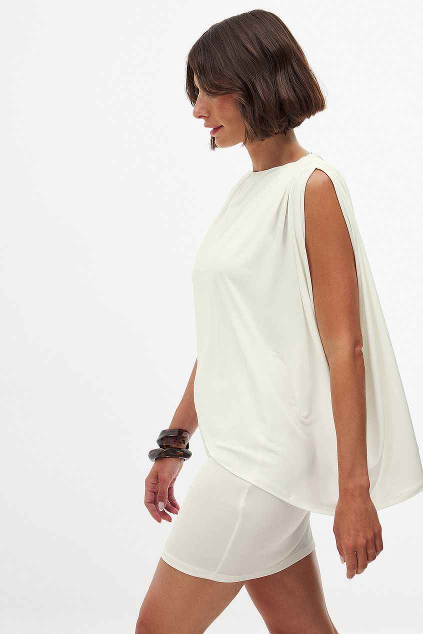 Na-kd Draped Mini Cape Dress