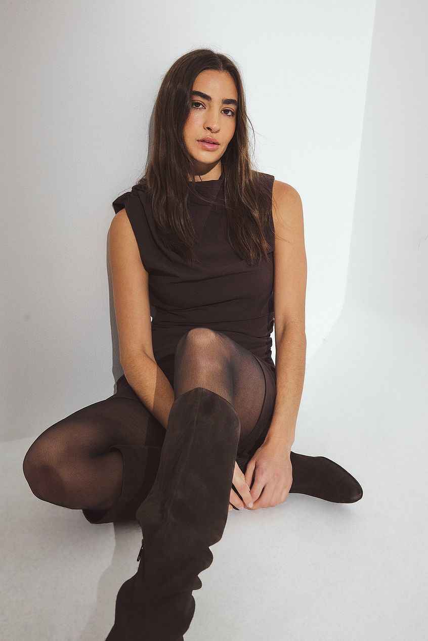 Na-kd Draped Shoulder Mini Dress