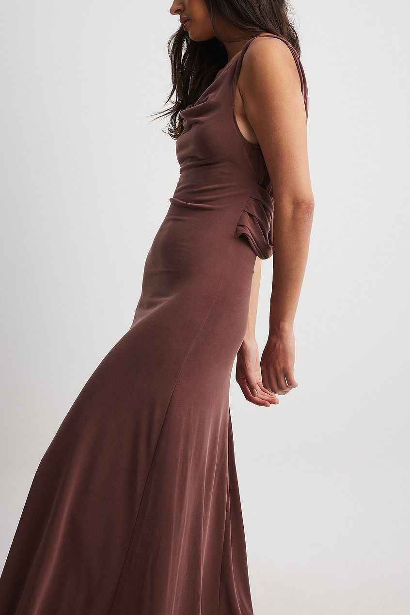 Na-kd Draped Twist Detail Maxi Dress