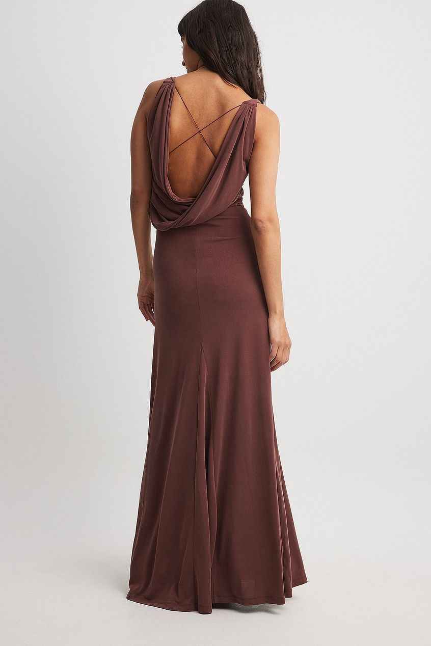 Na-kd Draped Twist Detail Maxi Dress