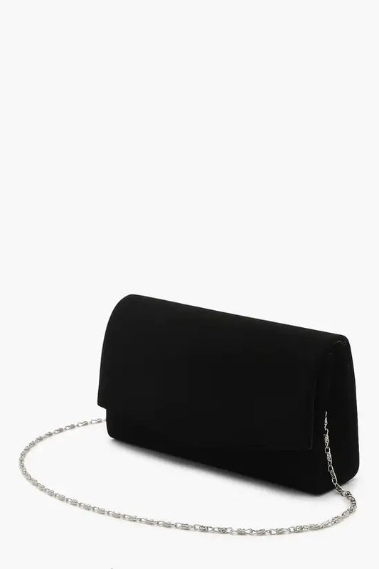 boohoo Structured Clutch Bag & Chain