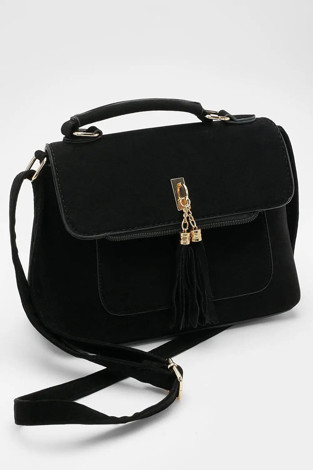 Boohoo Suedette Tassel Crossbody Bag