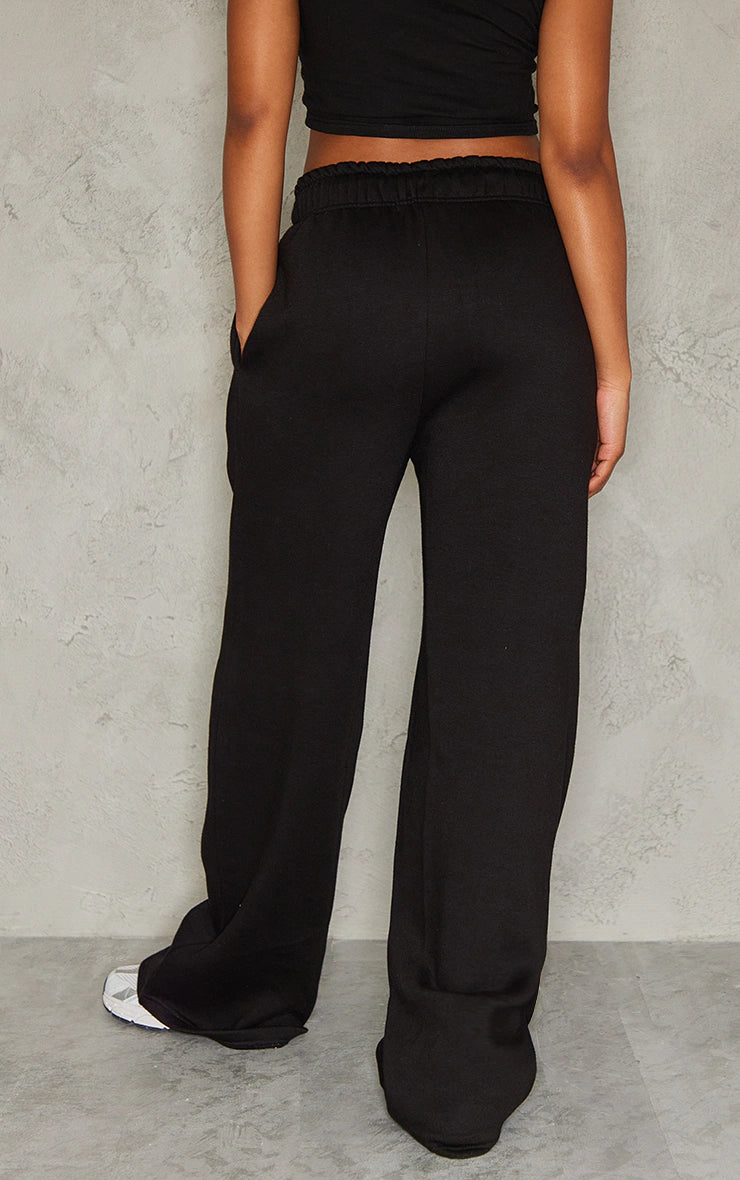 Black Seam Detail Straight Leg Sweatpant