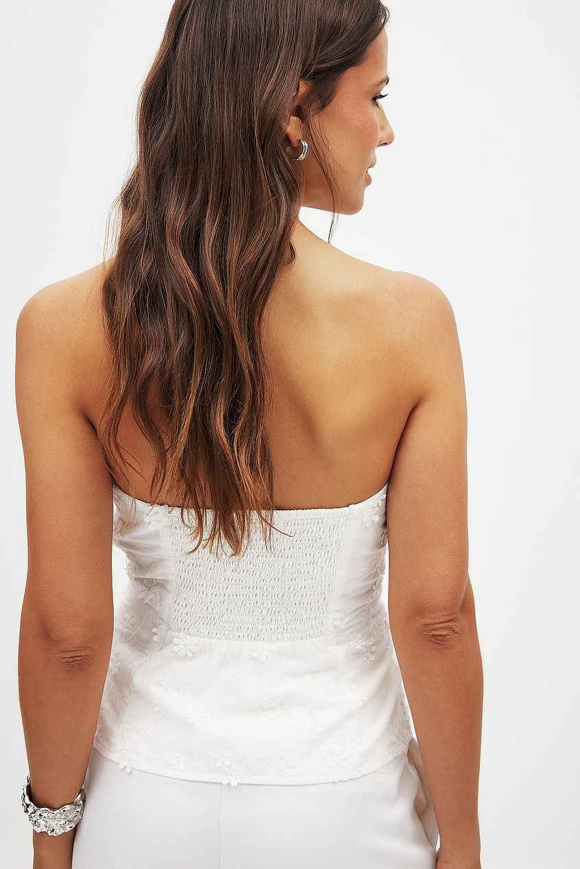 Na-kd Embroidered Bandeau Top