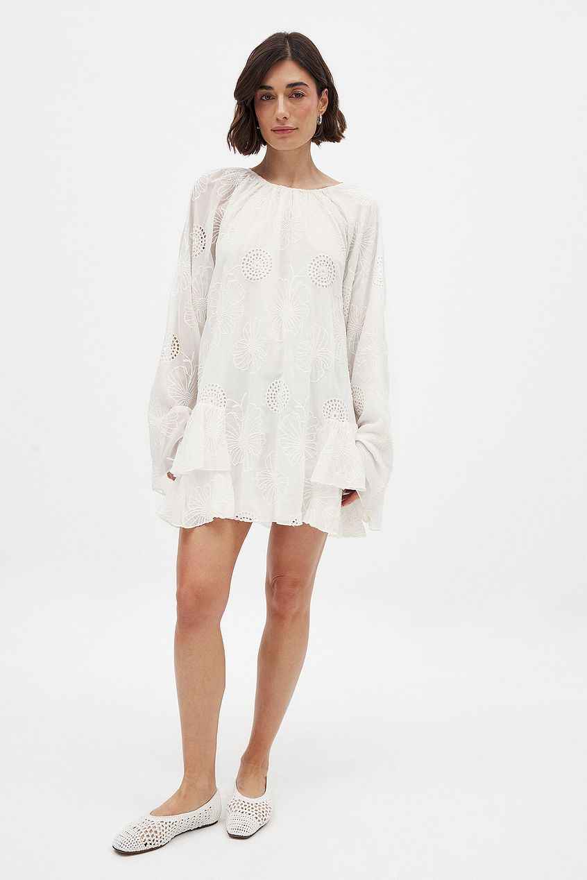 Na-kd - Embroidered Volume Mini Dress