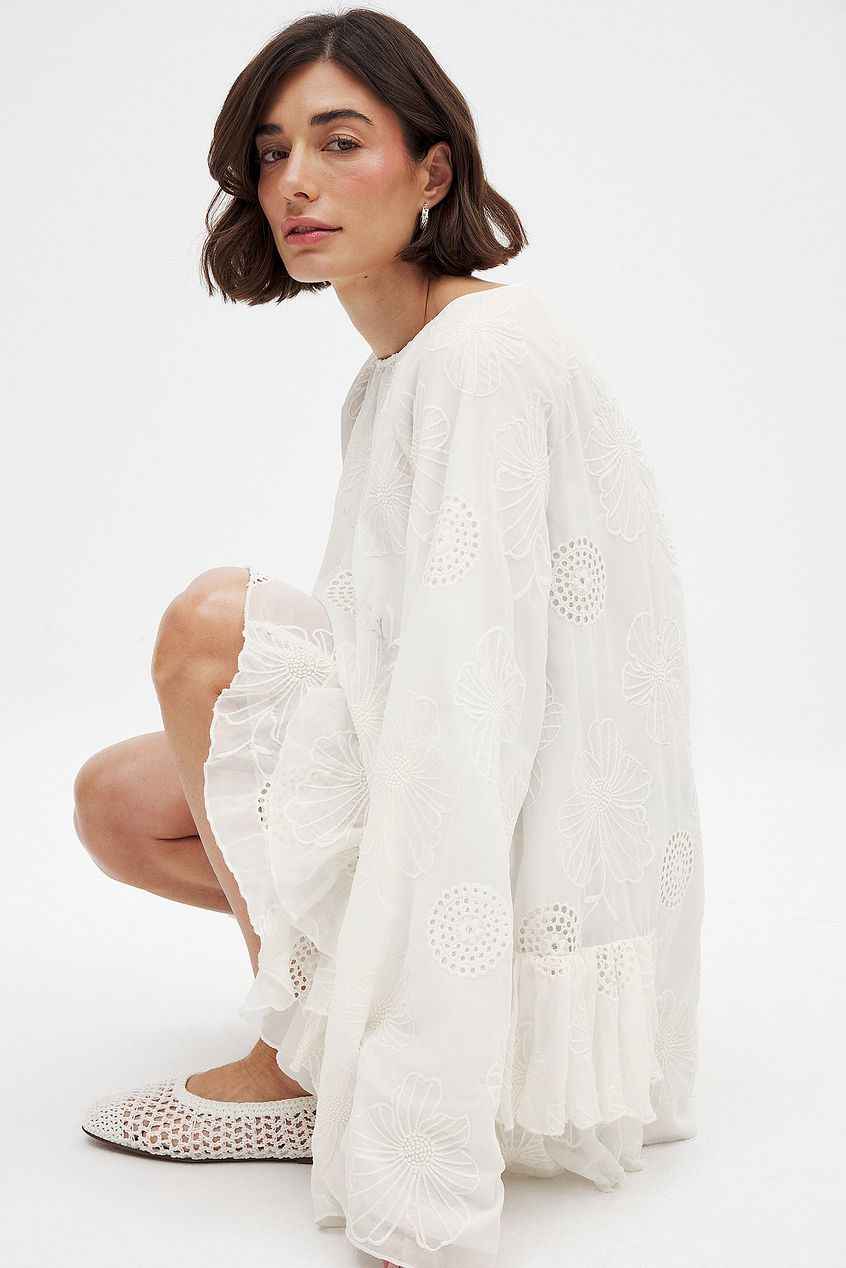 Na-kd - Embroidered Volume Mini Dress