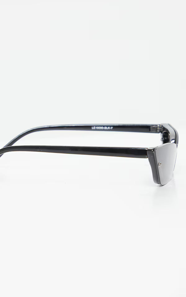 Black Thin Cat Eye Sunglasses