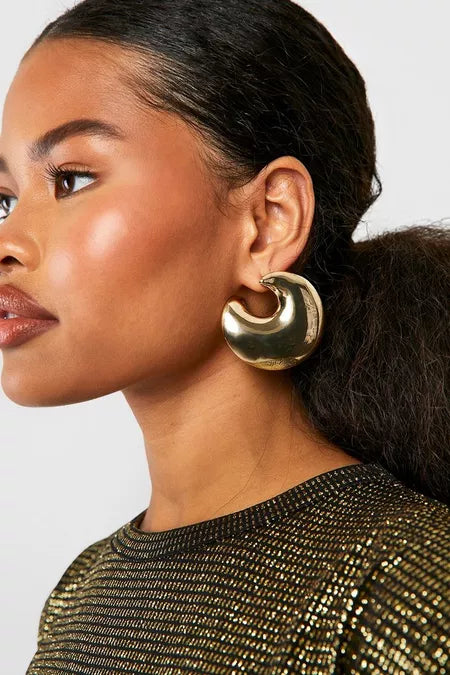 Gold Spiral Stud Earrings