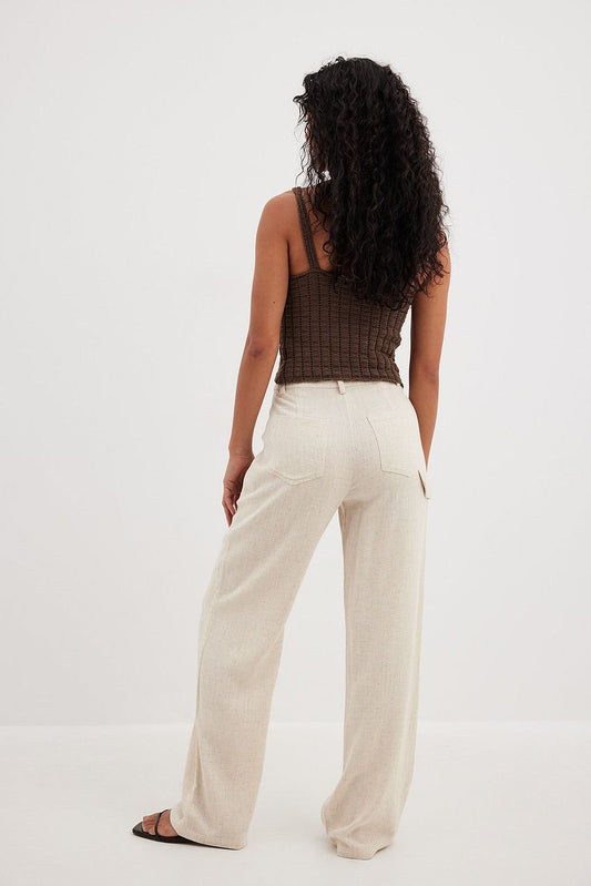 Flowy Linen Cargo Pants