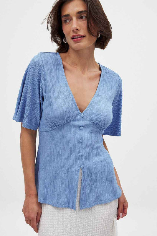 Na-kd Flowy Sleeve Top