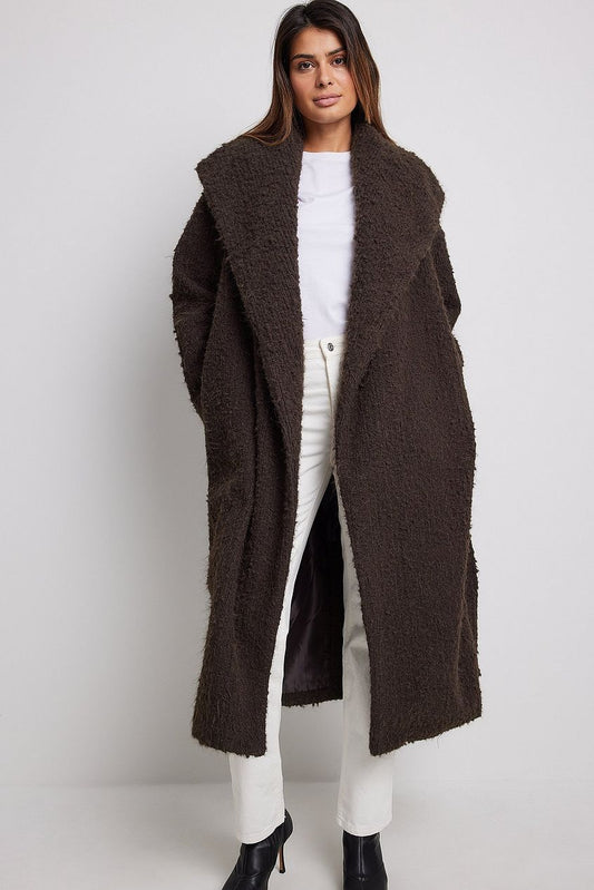 Fold Collar Maxi Coat