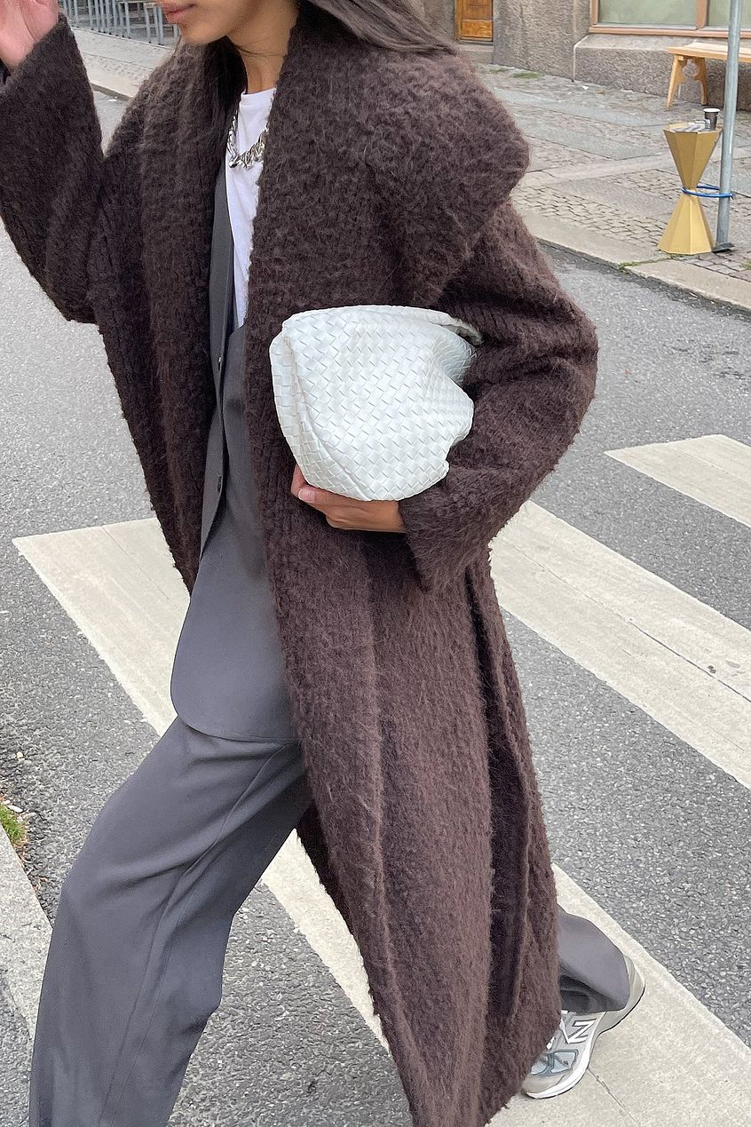 Fold Collar Maxi Coat