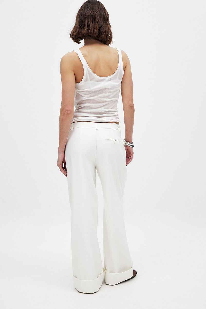 Na-kd - Fold up Wide Mid Waist Pants
