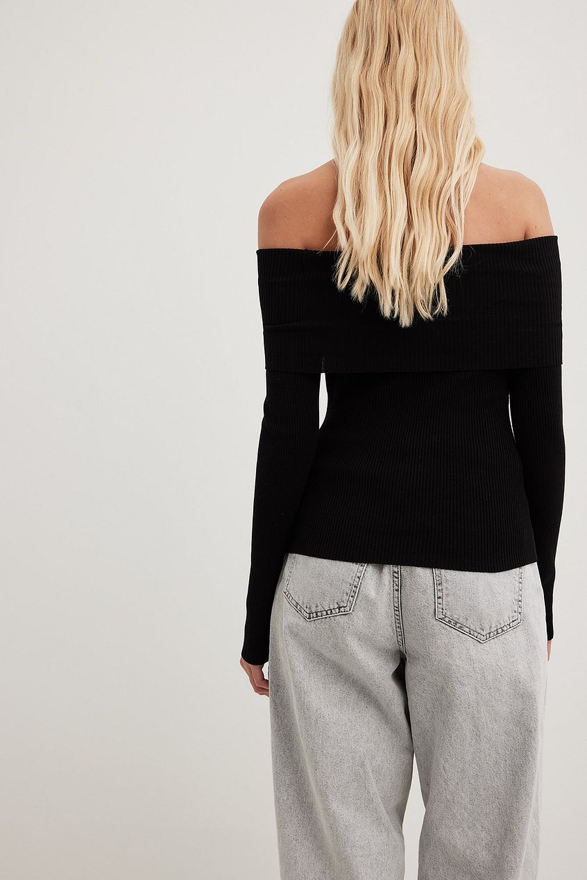 Na-kd - Folded Offshoulder Knitted Top