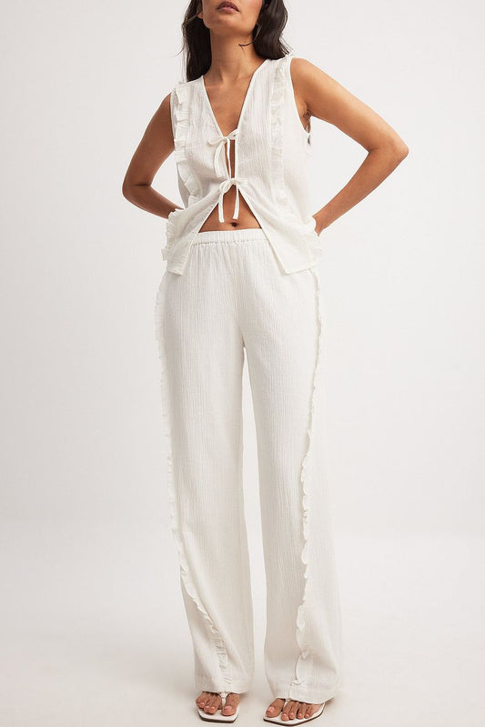 Frill Details Pants