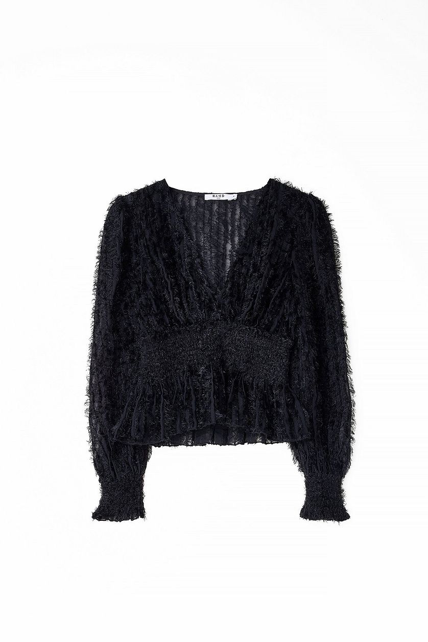Fringe Smock LS Blouse