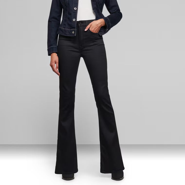 G star Raw - 3301 High Flare Jeans black
