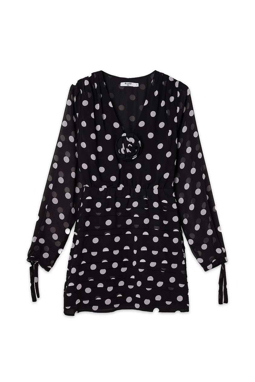 Na-kd Gathered V-Neck Mini Dress