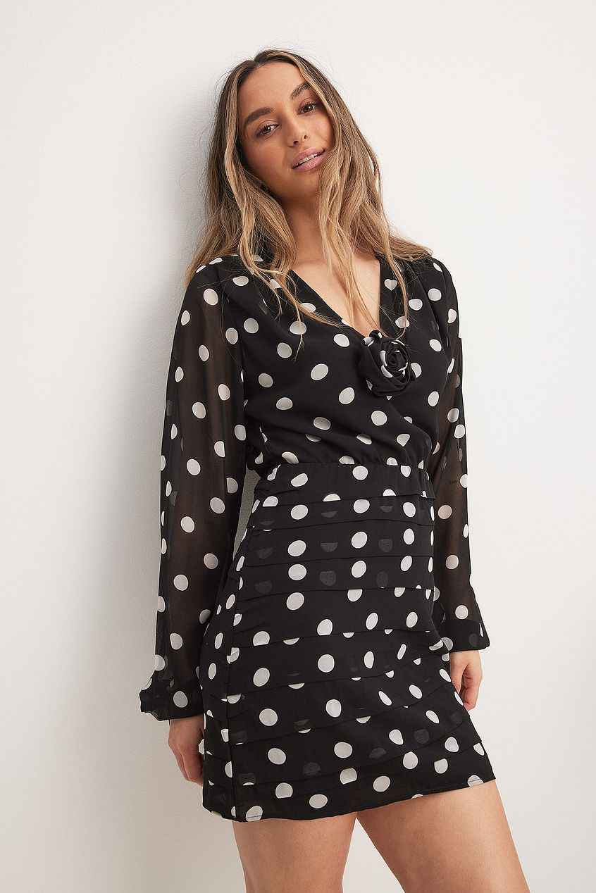Na-kd Gathered V-Neck Mini Dress