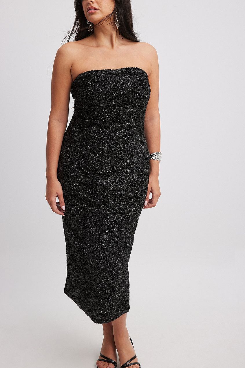 Na-kd Glitter Midi Dress