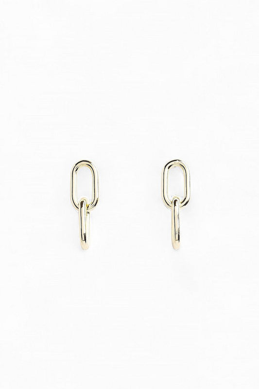 Na-kd Gold Plated Double Hoop Earrings