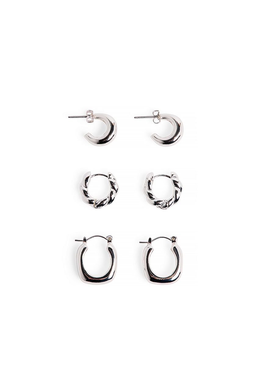Silver Plated Multipack Small Hoops