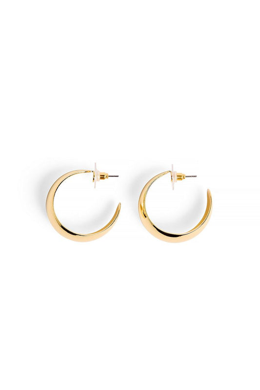 Gold Plated Plain Wide Hoops