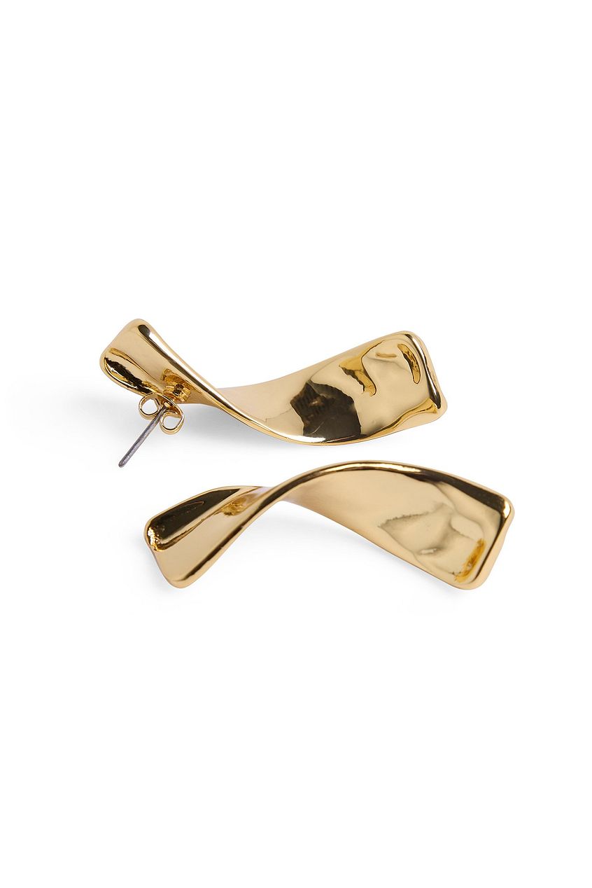 Gold Plated Twist Earrings