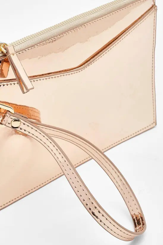 boohoo Basic Mirror Pouch Clutch Bag