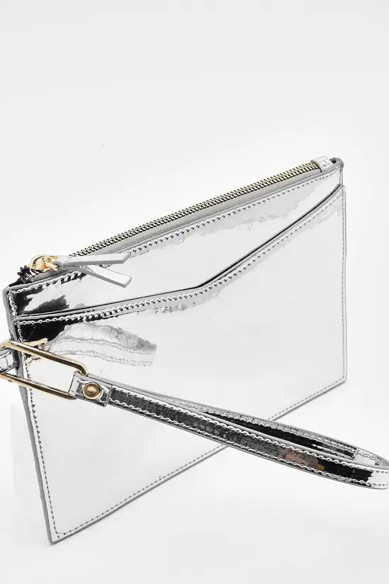 boohoo Basic Mirror Pouch Clutch Bag