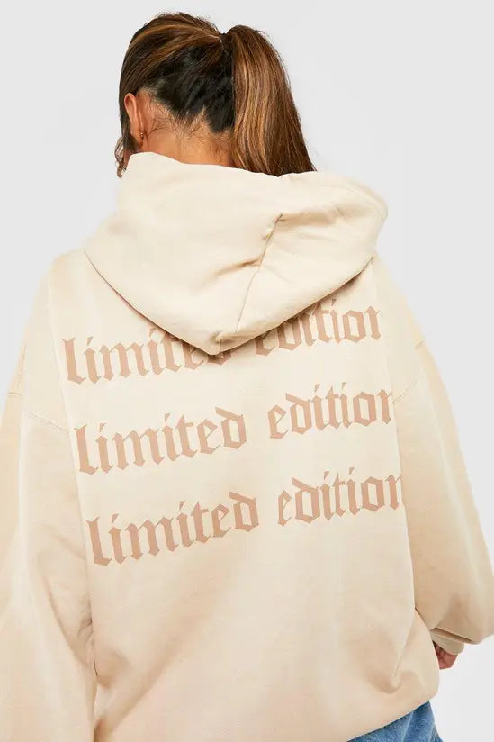 Boohoo - Limited Edition Slogan Oversized Hoodie