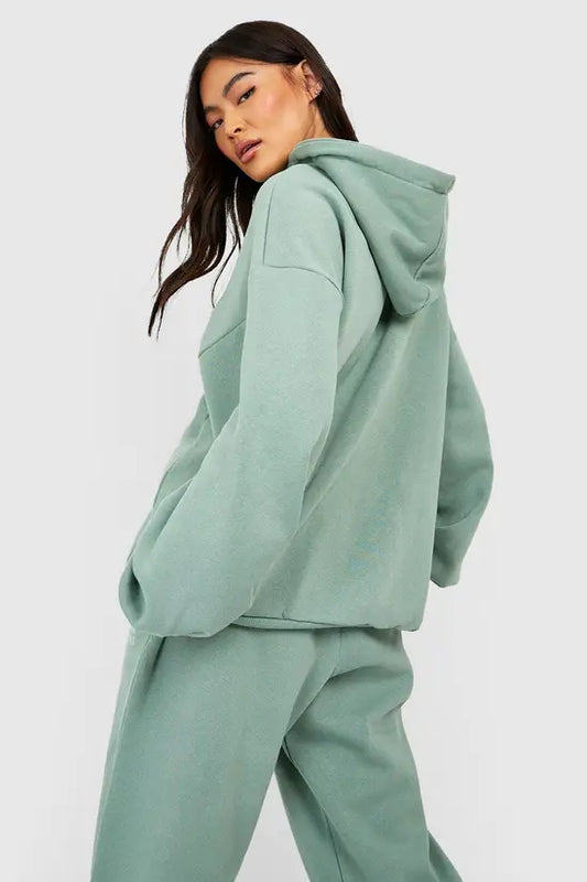 boohoo Wardrobe Essentials Slogan Oversized Hoodie