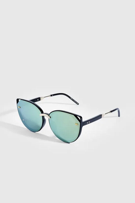 Mirrored Oversized Cat Eye Sunglasses