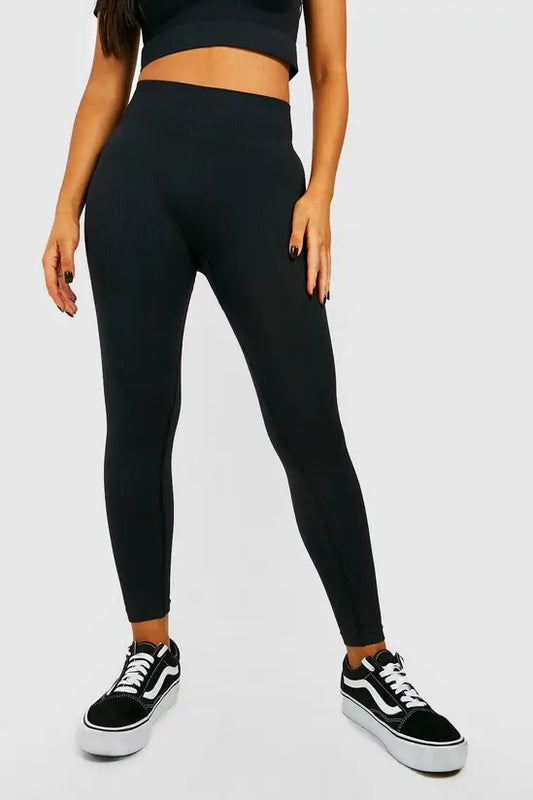 Boohoo - Petite Seamless Rib Leggings