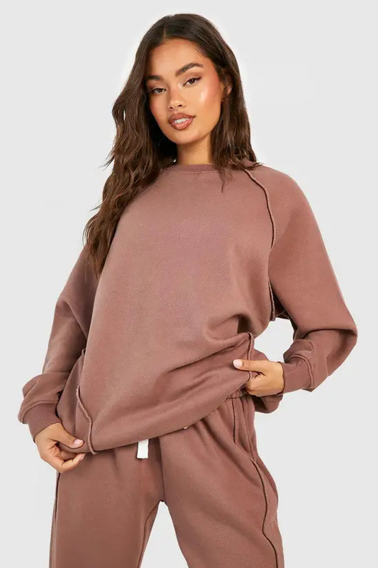 Boohoo - Washed Seam Detail Oversized Sweatshirt