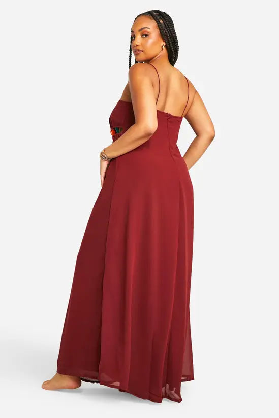 boohoo Plus Beaded Beach Maxi Dress