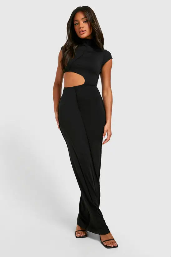 Boohoo - Exposed Seam Cut Out Maxi Dress