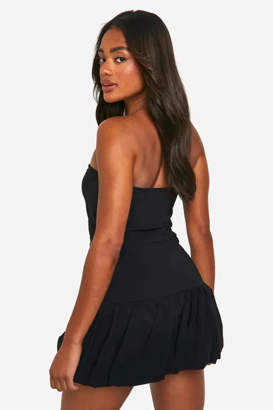 boohoo Puff Ball Skort Playsuit