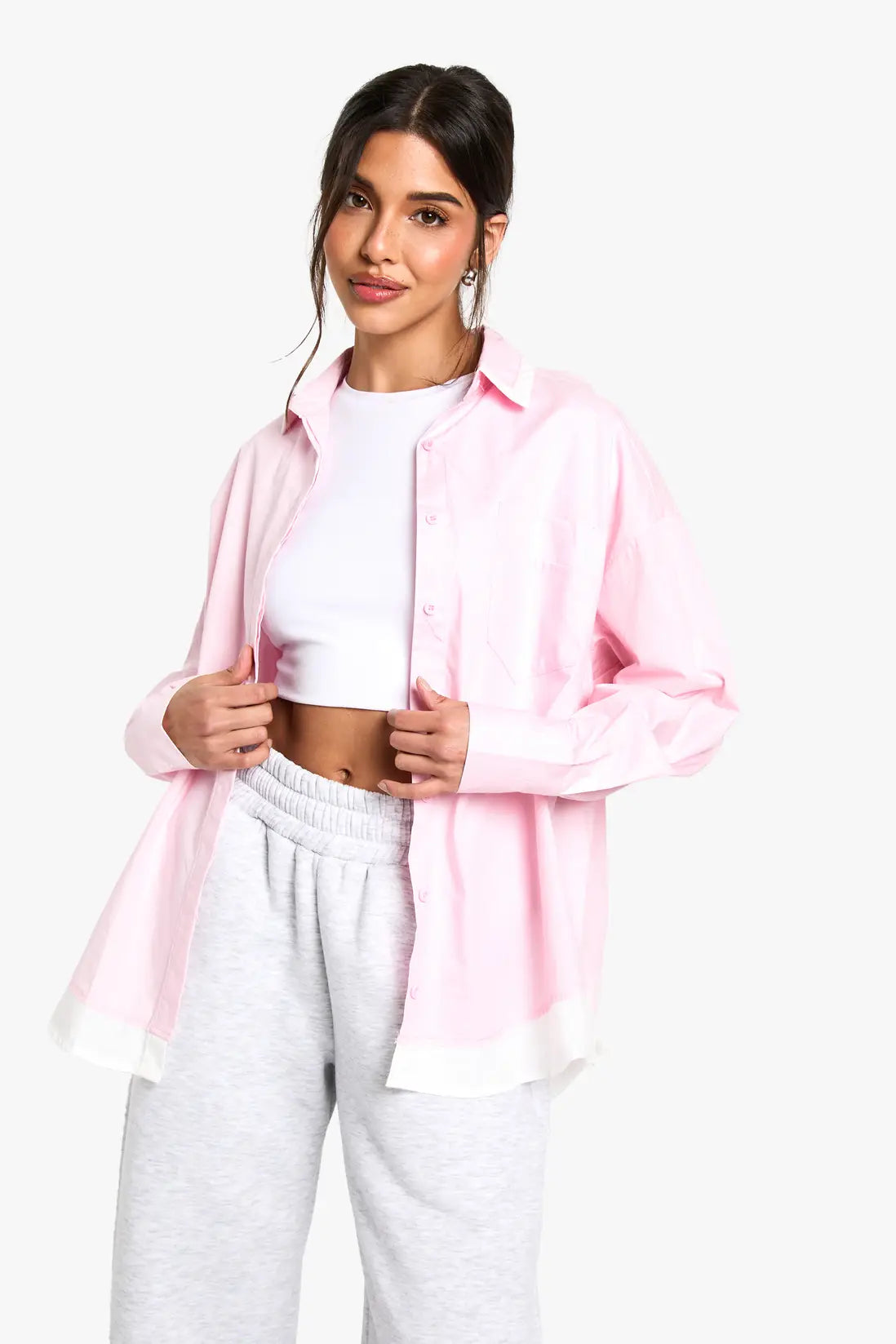 boohoo Oversized Contrast Shirt