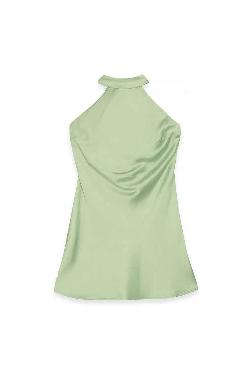 Na-kd Hammered Satin Tie Back Mini Dress