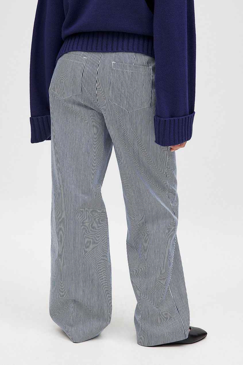 Na-kd - Heavy Mid Waist Stirped Pants