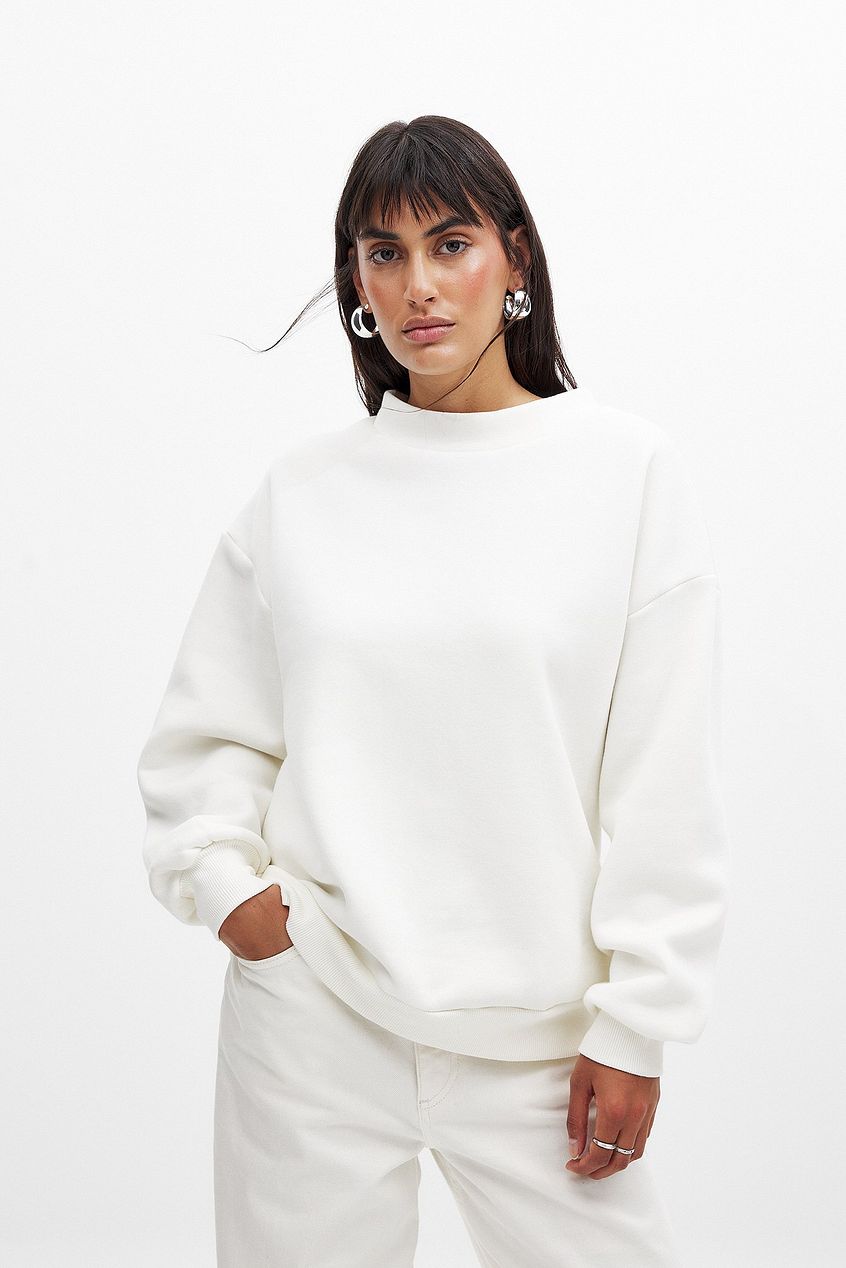 High Neck Detail Sweatshirt