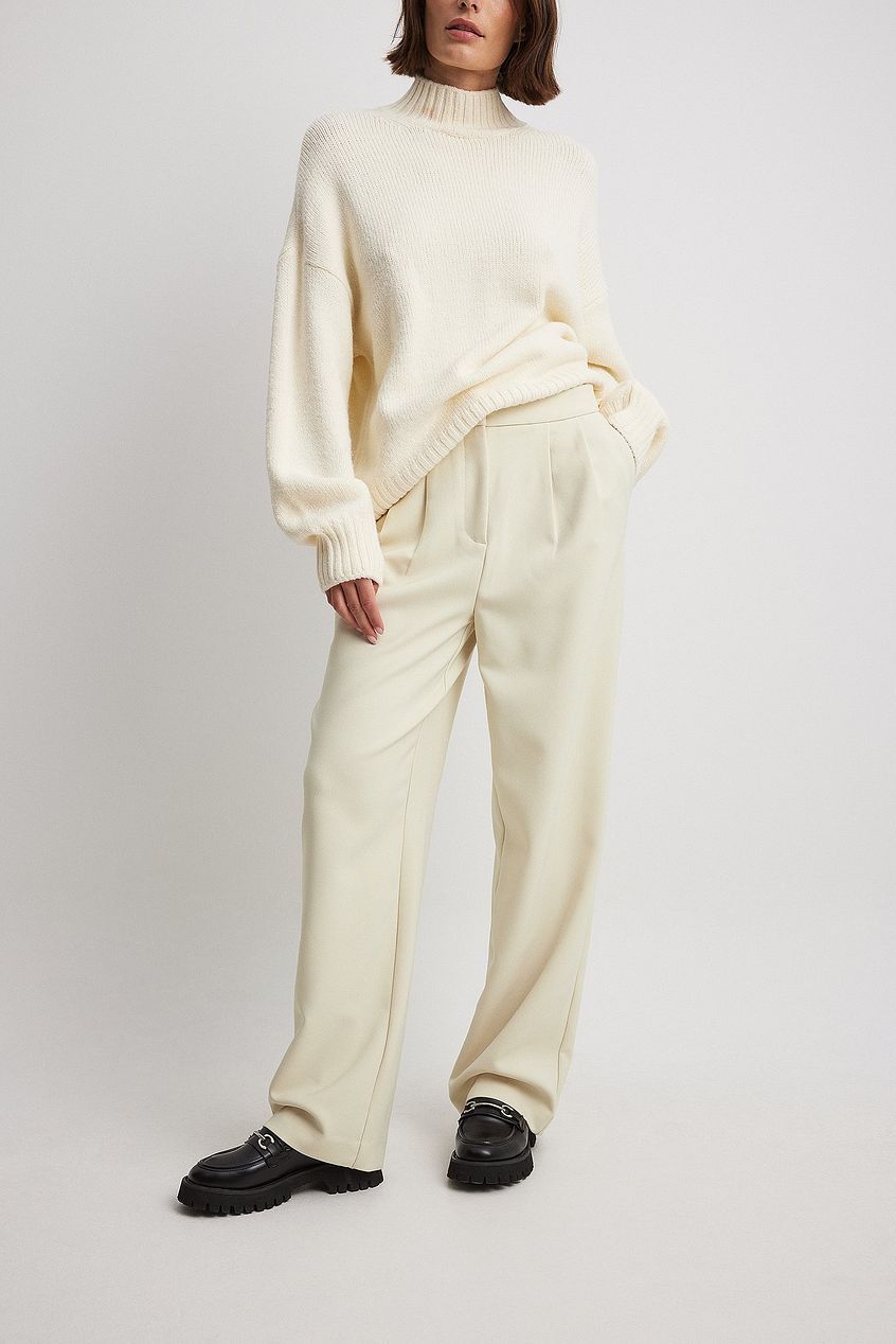 Na-kd High Waist Deep Pleated Suit Pants