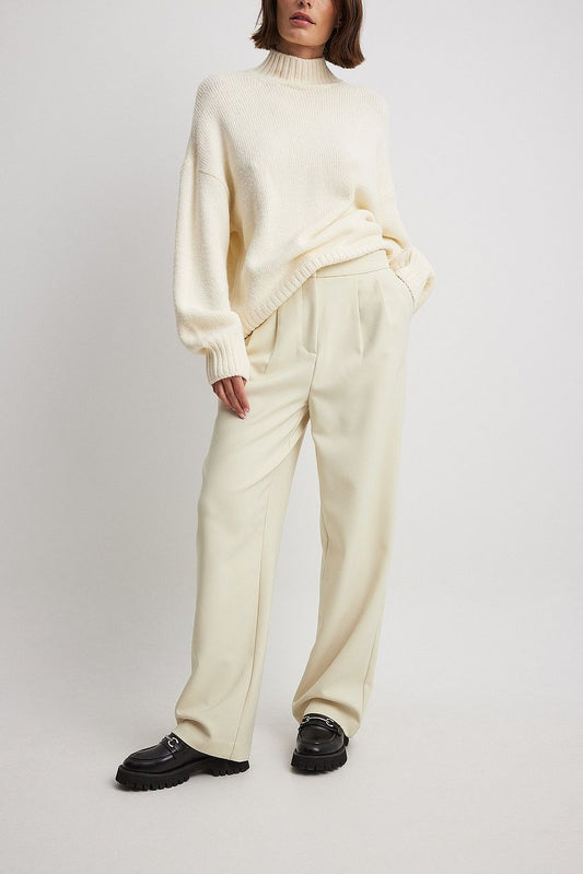 Na-kd High Waist Deep Pleated Suit Pants