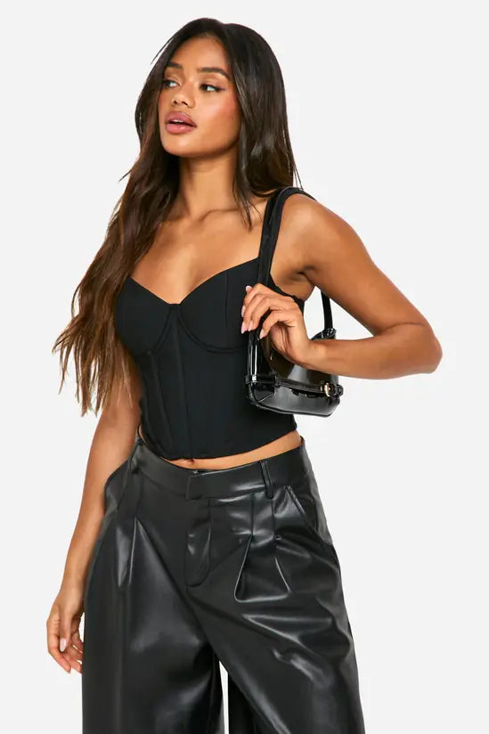 boohoo Bandage Cupped Boned Corset Top