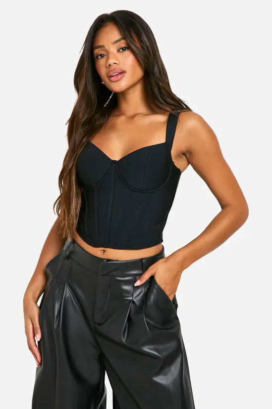 boohoo Bandage Cupped Boned Corset Top
