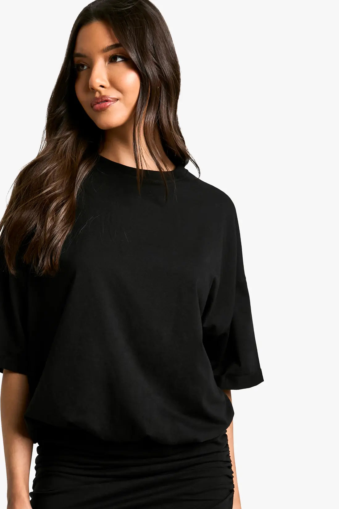 boohoo Ruched T-shirt Mini Dress
