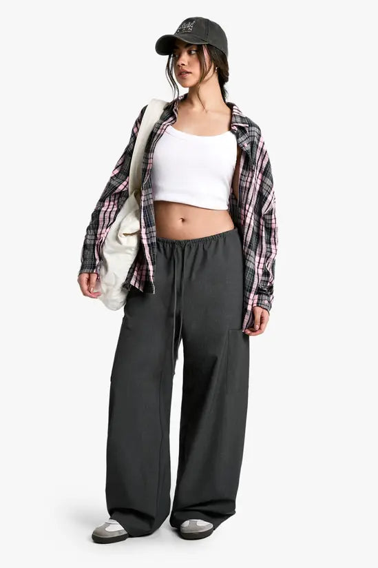 boohoo Check Oversized Shirt