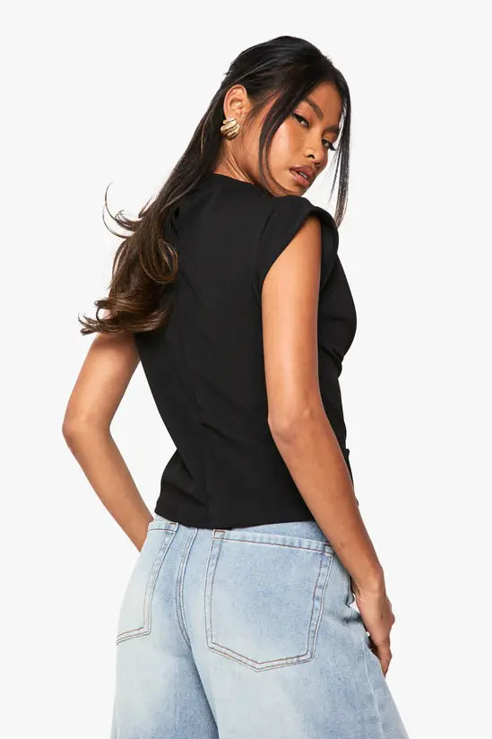 boohoo Crepe Knot Cowl Neck Blouse