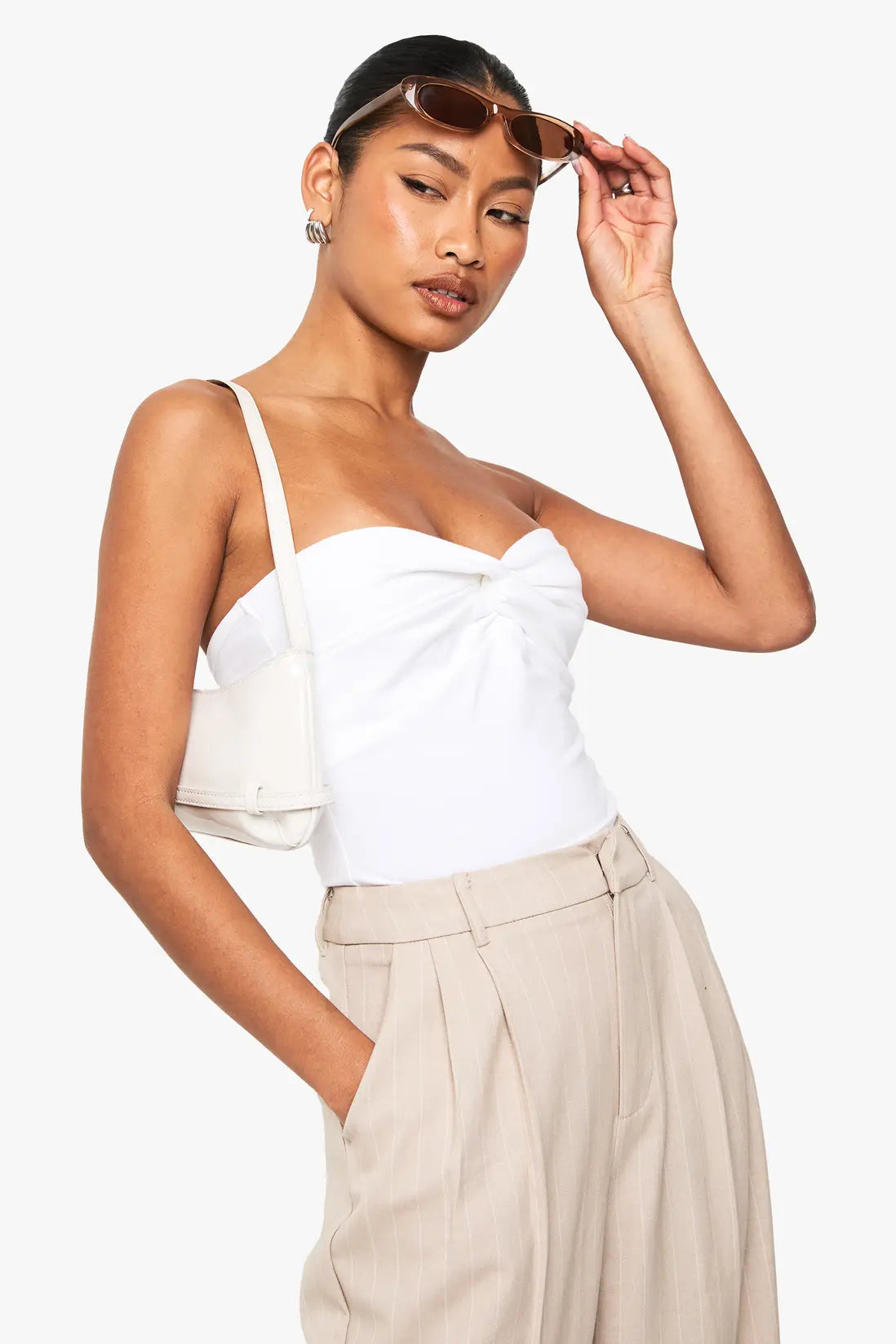 boohoo Twist Front Bandeau Top